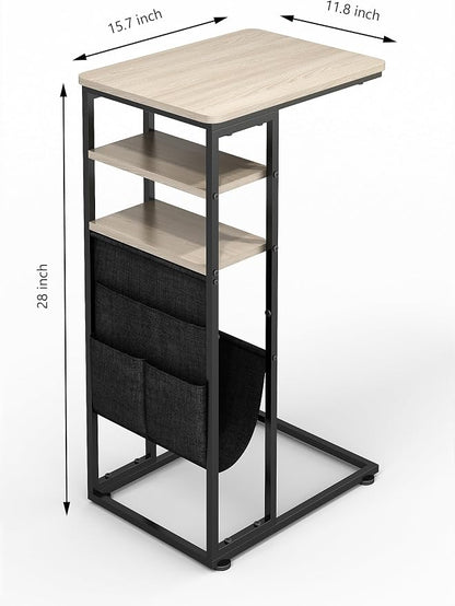 C Shaped End Table 28" 3-Tier C Table - Image 3