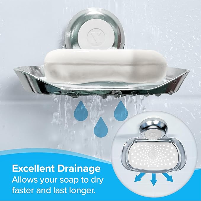 SlipX Solutions Strong Hold Soap Saver, Suction Cup Soap Holder - Image 4