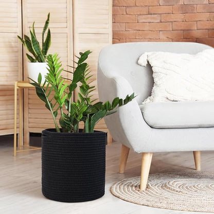 MEGASKET Cotton Rope Plant Basket, Woven Basket Planter - Image 3