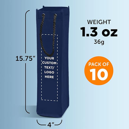 DISCOUNT PROMOS Non-Woven Vineyard Two Bottle Wine Bags - Image 5