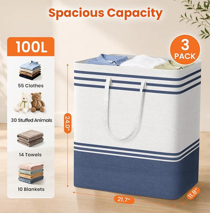 TranquilRelax 3-Pack Laundry Basket - Image 2