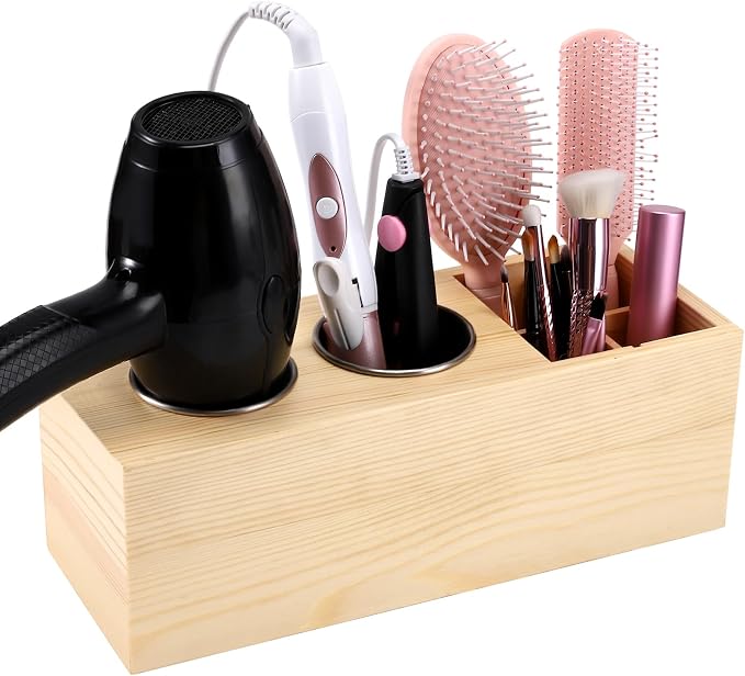 Hair Dryer Countertop Holder, Hair Tool Organizer Wall Mount, Blow Dryer Holder by RAIKEDR