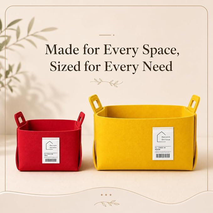 Collapsible Felt GREEN Storage Basket - Image 4