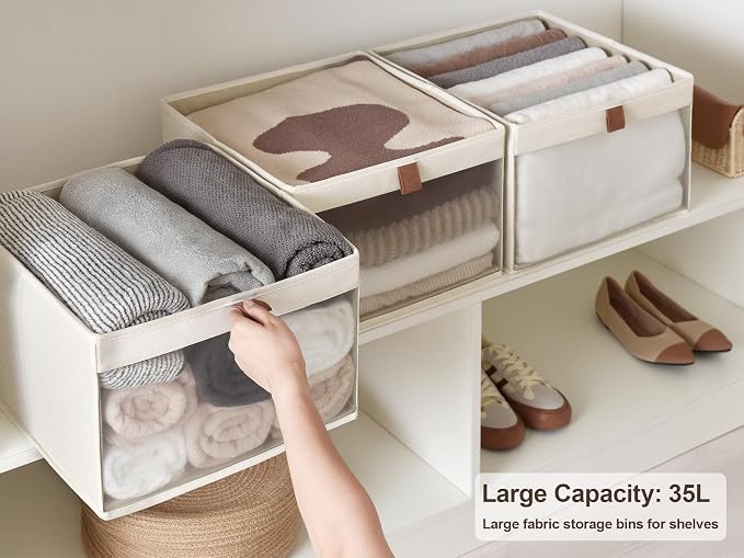 StorageWorks Closet Storage Bins, Extra Large Storage Baskets - Image 2