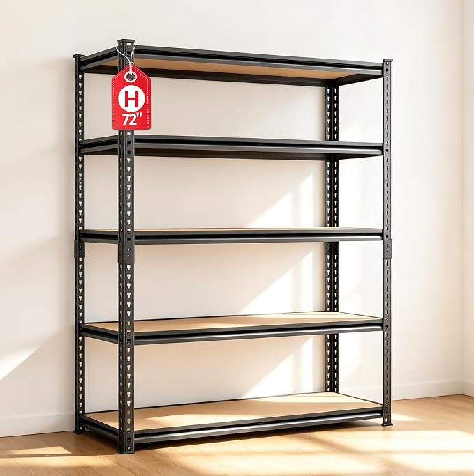 71.9''H Garage Shelving 3000lbs Garage Storage Shelves, Adjustable Heavy Duty by MetalStorageCabinet