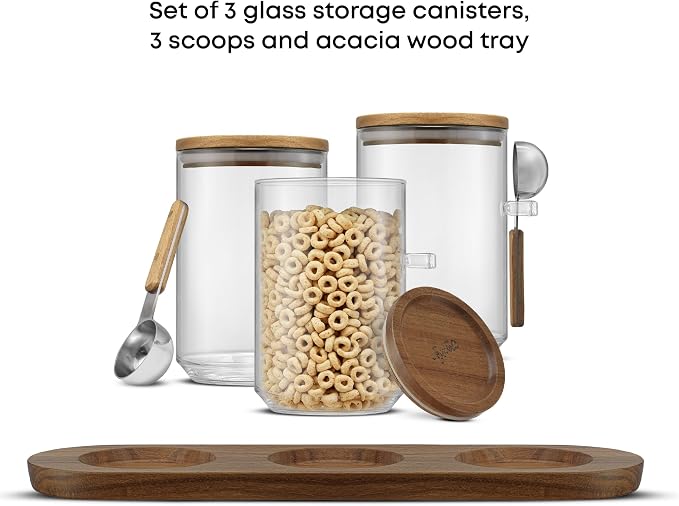 JoyJolt Holden 32oz Stackable Glass Storage Containers - Image 6