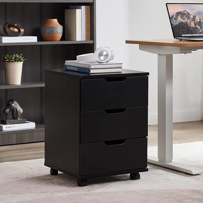 Farini Mobile File Cabinet for Home Office, 3 Drawer Chest Wood, Drawers Unit - Image 2