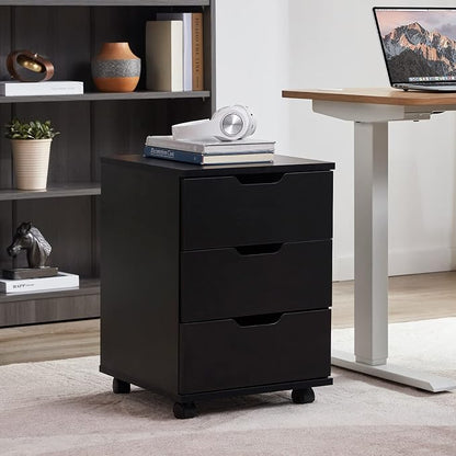 Farini Mobile File Cabinet for Home Office, 3 Drawer Chest Wood, Drawers Unit - Image 2