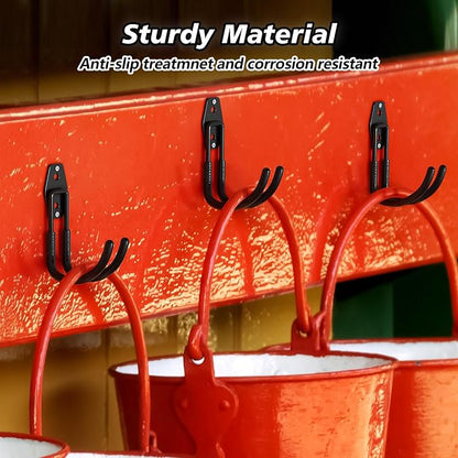 4 Pack Heavy Duty Garage Hooks, Solid Steel Wall Mount Hangers, - Image 4