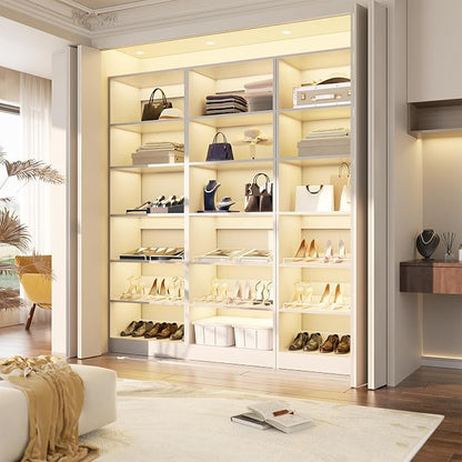 Unikito 25” Closet Organizer System, Freestanding Shoe Storage Shelves - Image 5