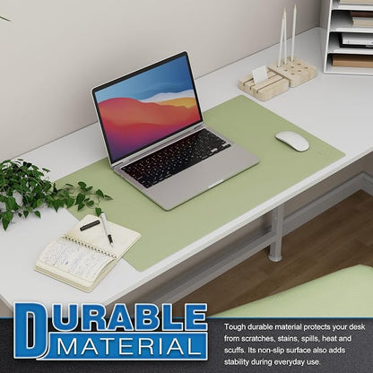 K KNODEL Small Office Leather Desk Mat, Mouse and Keyboard Pad, Computer and - Image 5