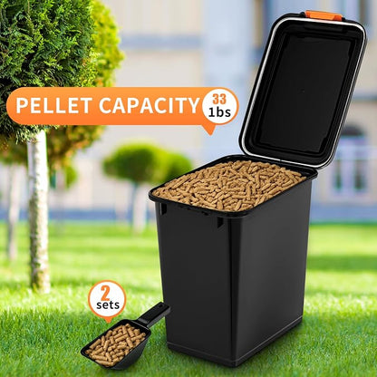 Maxdot 2 Sets 33lb Dry Pellet Storage Bin Pack - Image 3