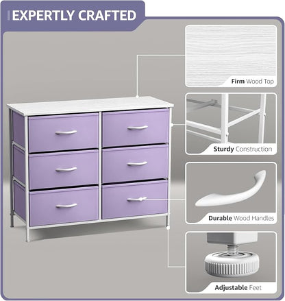Sorbus Dresser with 6 Drawers - Image 4