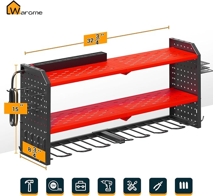 Warome Garage Tool Organizer Wall Mount - Image 3