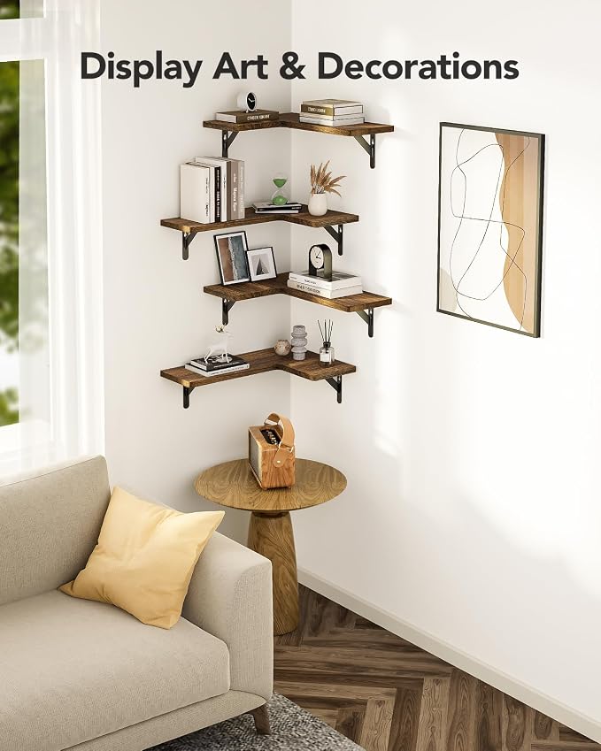Amada HOMEFURNISHING Corner Floating Shelves, Shelves - Image 5