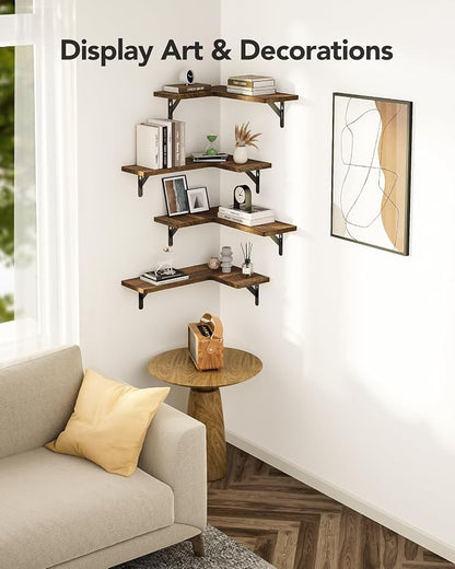 Amada HOMEFURNISHING Corner Floating Shelves, Shelves - Image 5