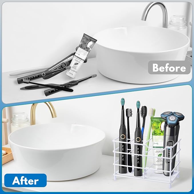 Urbanstrive 304 Stainless Steel Bathroom Toothbrush Holder Toothpaste Holder - Image 4