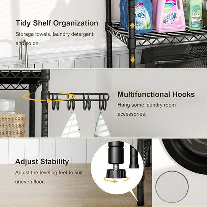 Ulif U8 Medium Laundry Room Storage Organizer, Over the Washer and Dryer - Image 6