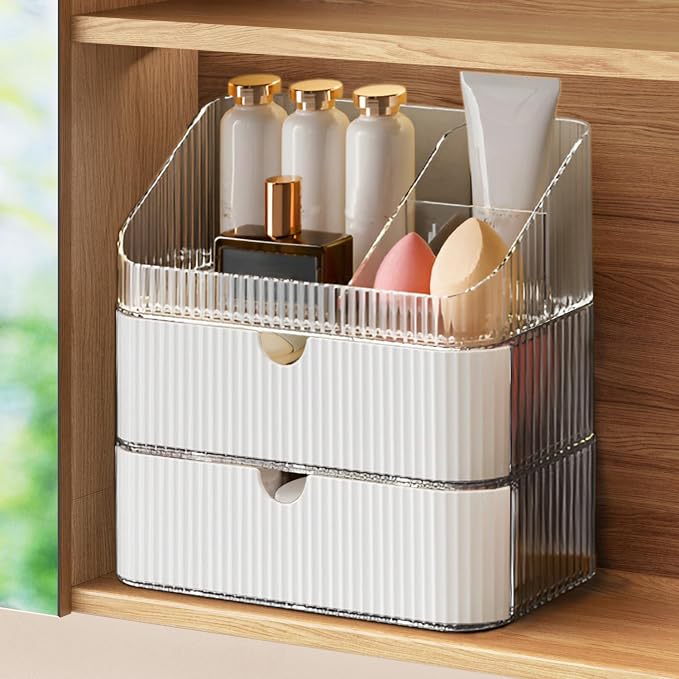 Medicine Cabinet Organizer 3 Tier, Stackable Bathroom Mirror Cabinet by MEAJIO