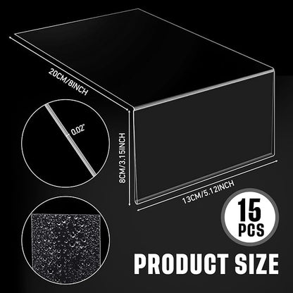 Containlol 15 Pieces Clear Shelf Label Holders Moveable Shelves Tags Moveable - Image 2