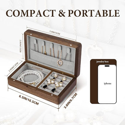 LadyRosian Wooden Small Jewelry Box - Image 2