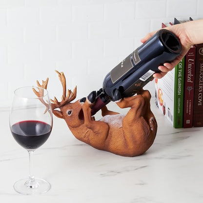 TRUE Buzzed Buck Bottle Holder for Kitchen Decor or Bar Carts, Bottle Rack for - Image 4
