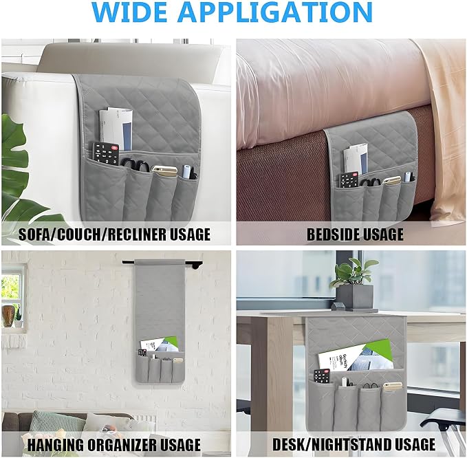 Sofa Armrest Organizer Non-Slip Arm Chair Bedside Caddy Storage Organizer - Image 5