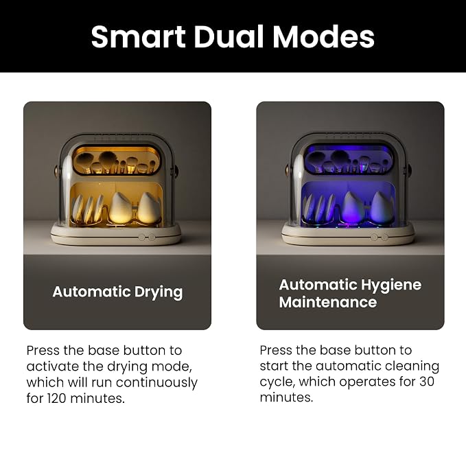 KAYUSO Electric Makeup Brush Dryer Machine, 3 in 1 Automatic Makeup Brush Dryer - Image 4