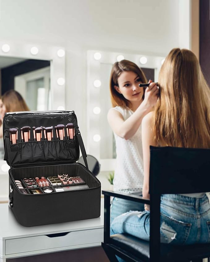 Relavel Makeup Bag Large Makeup Case Professional Cosmetic Storage Organizer - Image 8