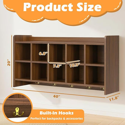 Wall Cubbies, 10 Cubby Storage Organizer - Image 2