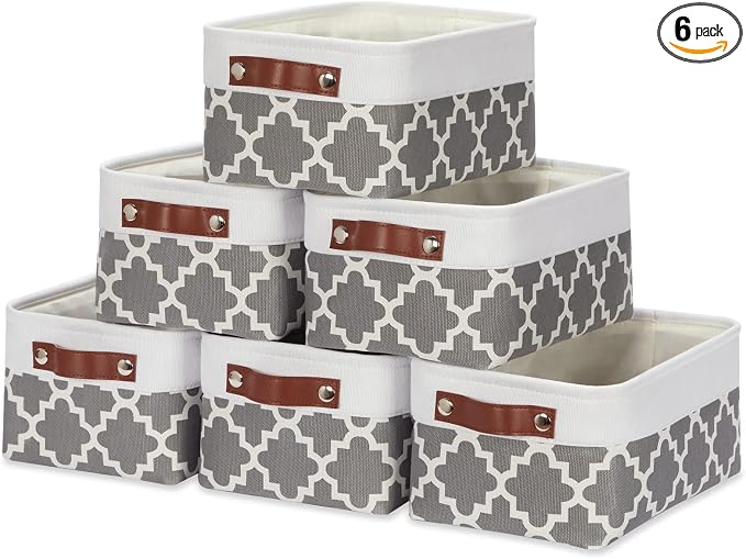 HNZIGE Small Baskets Fabric Storage Baskets Storage Bins by HNZIGE