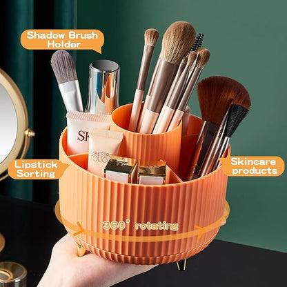 360° Rotate Makeup Brush Holder Organizer, Makeup Organizers Countertop - Image 2