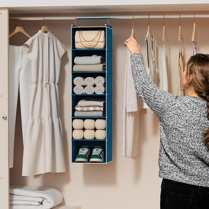 MAX Houser 6-Shelf Hanging Closet Organizer, Hanging Storage Shelves - Image 7