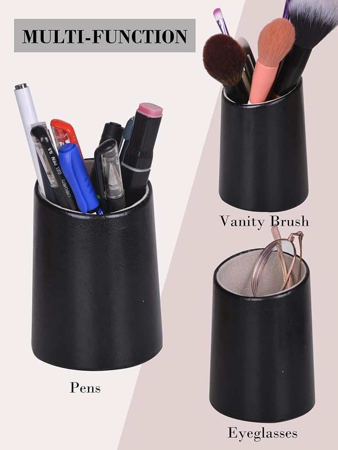 2 Pack Eyeglasses Holder PU Leather Glasses Stand Case Holder - Image 2