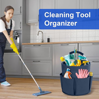 Cleaning Caddy with Handle, Cleaning Products Organiser, 17L Foldable Storage - Image 3