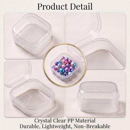 Jetec 18 Pieces Mini Plastic Clear Beads Storage Containers Box - Image 3