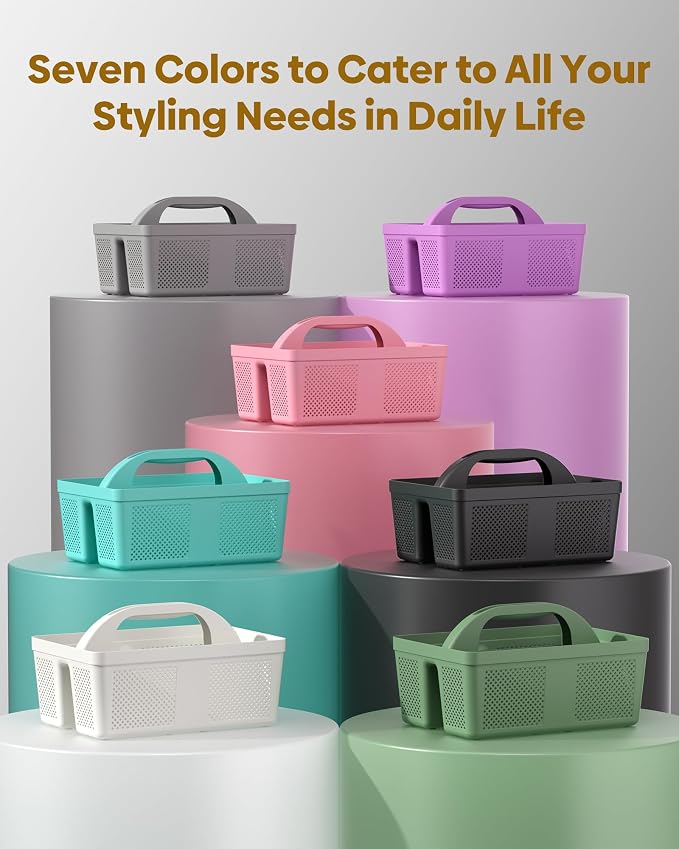 4 Pack Portable Shower Caddy, Integrated Handle, Reinforced Plastic, Organizer - Image 7