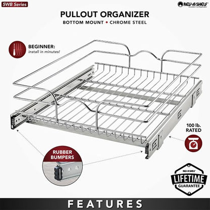 Rev-A-Shelf Kitchen Cabinet Pullout Shelf and Drawer Organizer Slide Out Pantry - Image 3