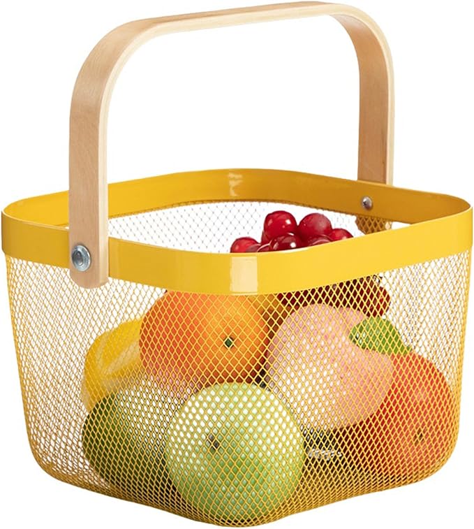 AJIODA Metal Mesh Steel Basket, Storage Organizer Basket Multi-functional by AJIODA