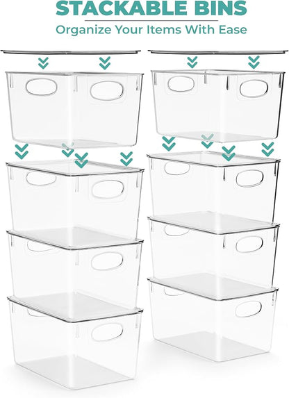 Sorbus Large Clear Plastic Bins - Image 4