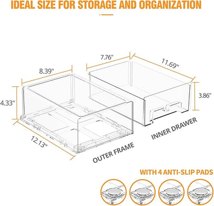 2 Pack Stackable Storage Drawers - Image 2