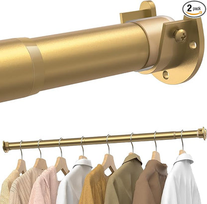 Supforce 2 Pack Closet Rods for Hanging Clothes, 17 to 28 Inches Stepless by Supforce