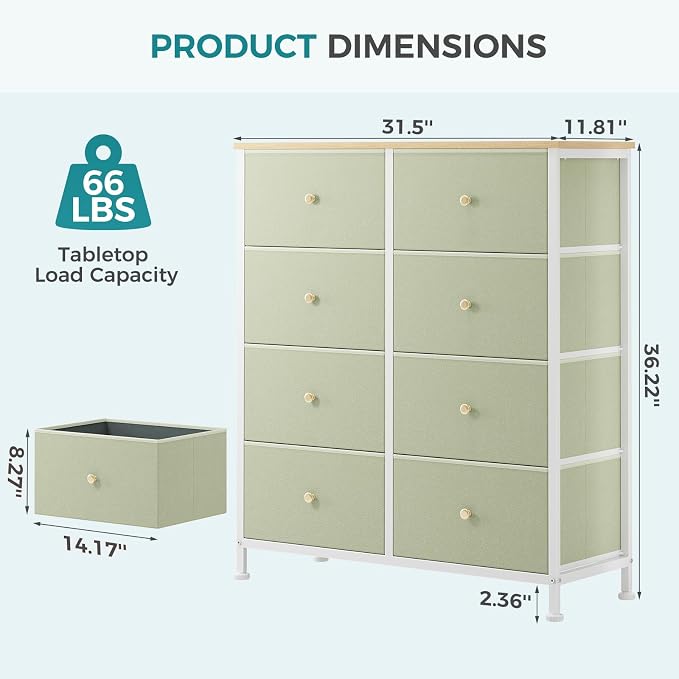 OLIXIS 8 Drawer Storage Dresser - Image 3