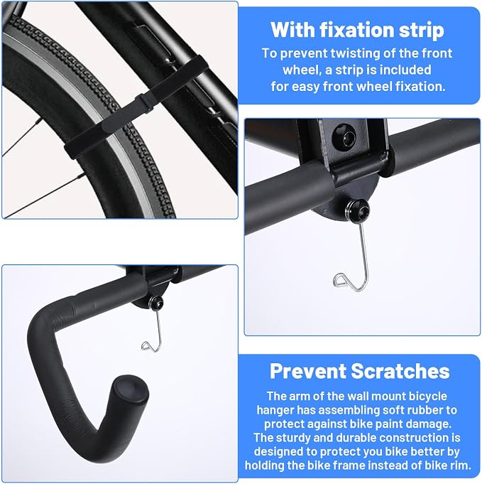 2 Pcs Bike Rack Garage - Image 5