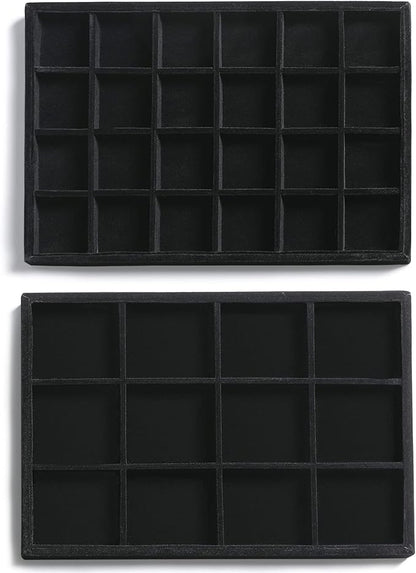 Frebeauty Stackable Velvet Jewelry Organizer Trays by Frebeauty