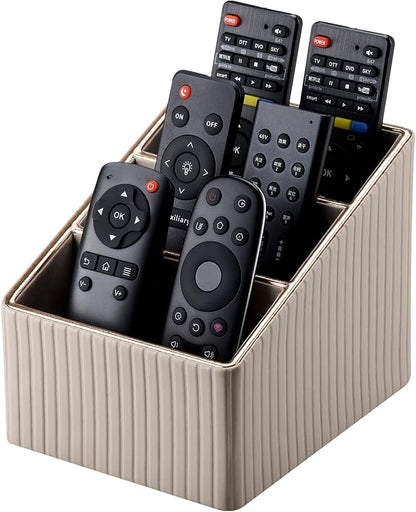 KINGFOM 3 Slot PU Leather Remote Controller Holder, Home Sundries Storage Box by KingfomLeatherHomeOfficeDecor
