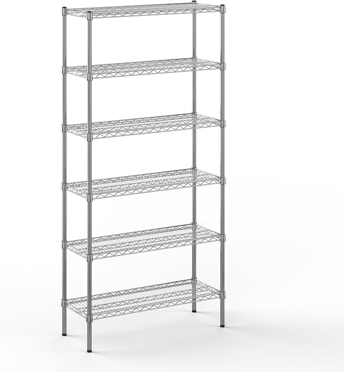14" Deep x 36" Wide x 74" Height Wire Shelving Kit | 6-Tier | NSF Commercial by Regal+Altair