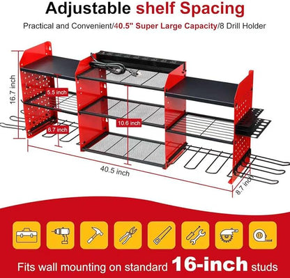 Large Power Tool Organizer Wall Mount - Image 4