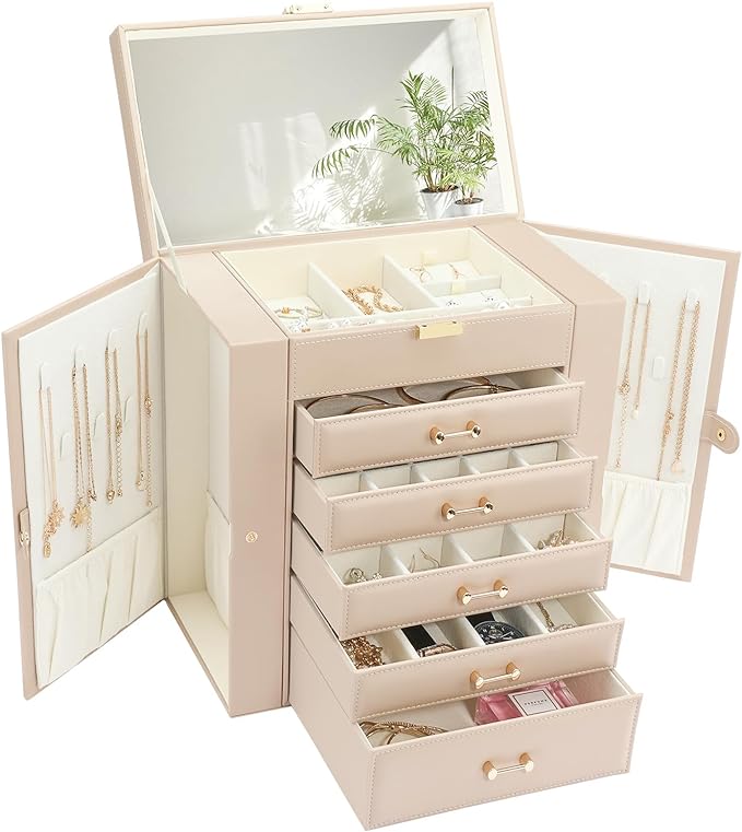 Large Jewelry Holder Organizer, 6 Layer Jewelry Box by V-LafuyJewelryBox