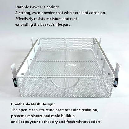 Pull Out Closet Drawer for Clothes | Sliding Wire Basket for Wardrobe Cabinets - Image 3